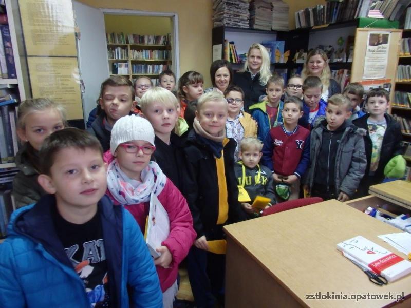 Wizyty w Gminnej Bibliotece Publicznej im. Braci Gillerów Filii w Tłokini Wielkiej