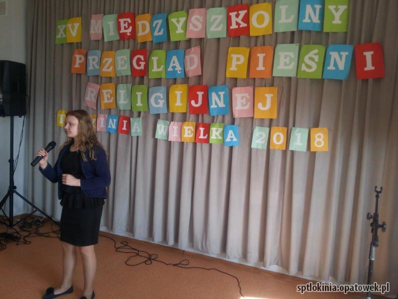 XV MIĘDZYSZKOLNY PRZEGLĄD PIEŚNI RELIGIJNEJ TŁOKINIA WIELKA 2018