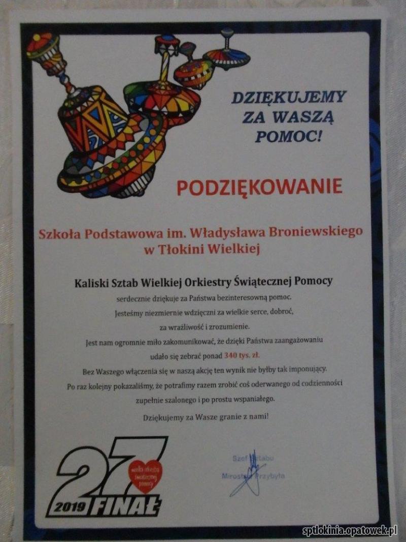 PODSUMOWANIE WOŚP