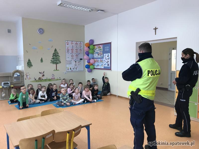 Akcja „Bezpieczny Opatówek” u Słoneczek. 