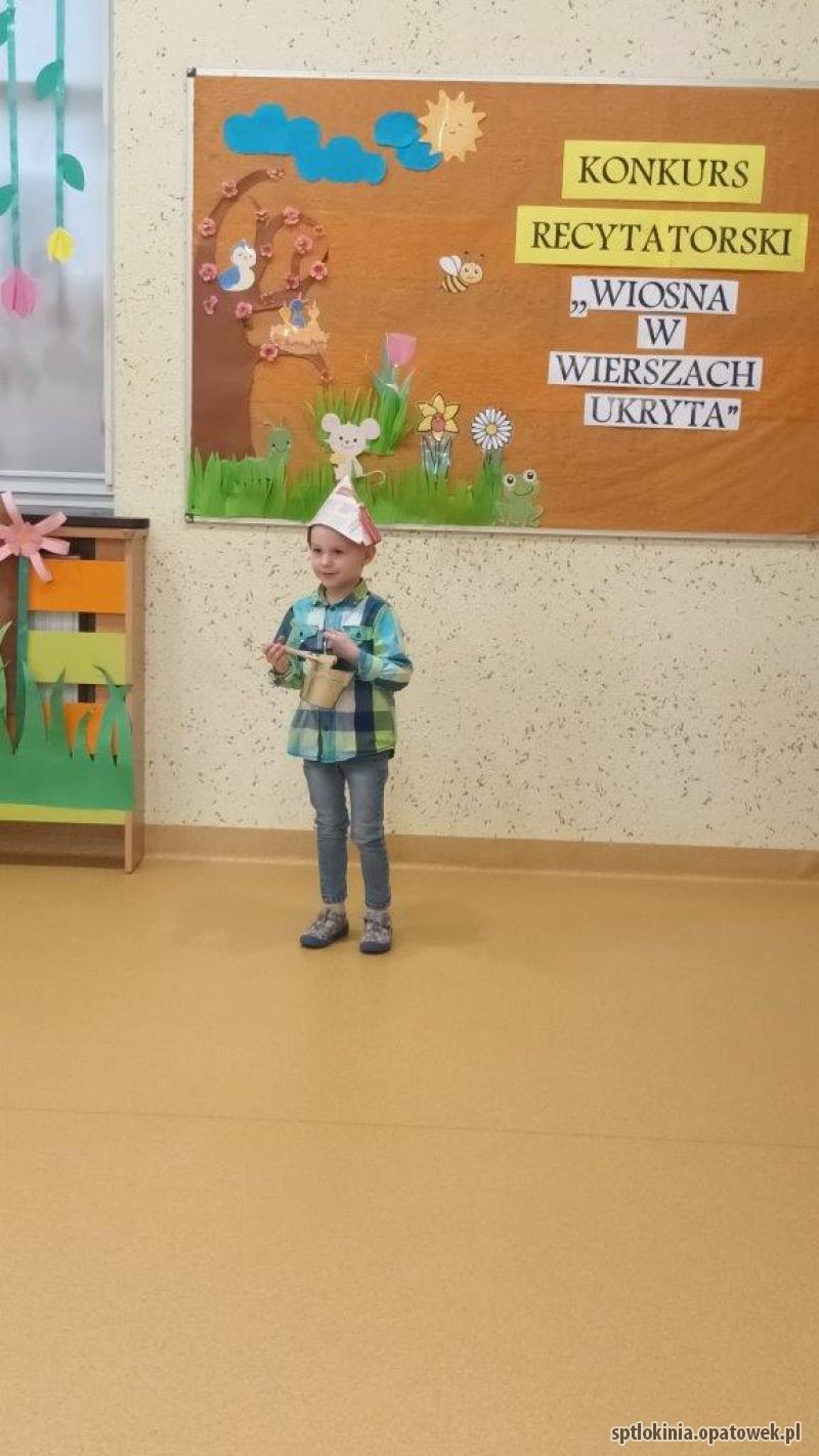 „Wiosna w wierszach ukryta”- konkurs recytatorski w oddziałach przedszkolnych Misiaczki i Słoneczka