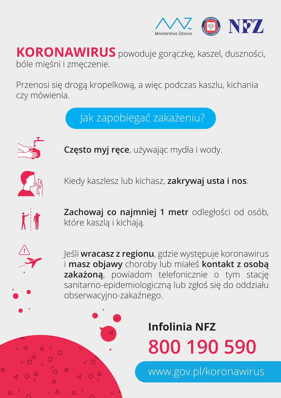 Zapobieganie zakażeniem koronawirusem